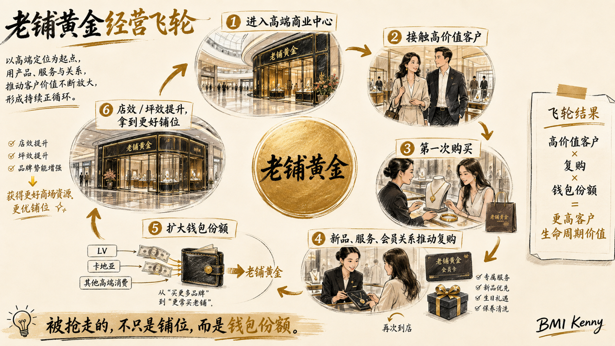 图4、老铺黄金的飞轮效应如何实现